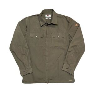 Fjallraven G-1000 Canvas Full Zip Utility Shirt Jacket Green Men's Size Small S